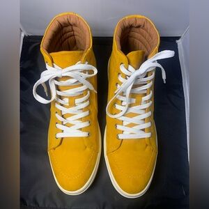 Sun + Stone Jett High Top Sneakers Yellow Canvas Men’s‎ Size 10.5 NEW in Box
